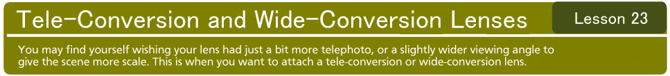 Tele-Conversion and Wide-Conversion Lenses