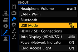 select [USB Mode]