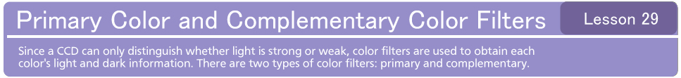 Primary Color and Complementary Color Filters