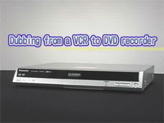 Dubbing from a VCR to DVD recorder