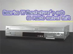 Memorize TV Manufacturer痴 code on remote control unit