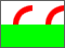 画面上部の画像は正常な画像の左側部分を並べた状態で、画面下部は緑色１色になる