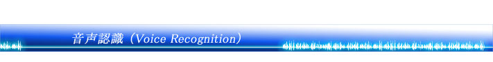 音声認識 （Voice Recognition）