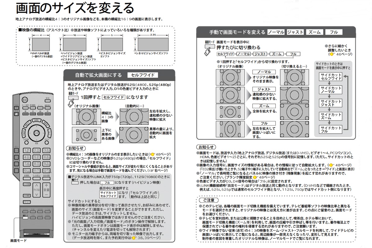 Th 50 42 37px300 の画面のサイズを変える