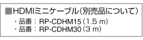 HDMIケーブル 品番