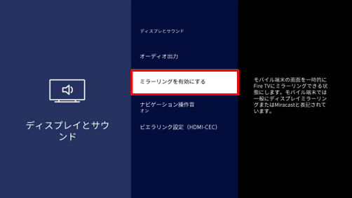 ミラー セール スクリーン 設定 方法